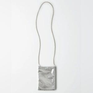 American Eagle Outfitters Silver Mini Soft Novel Crossbody Bag